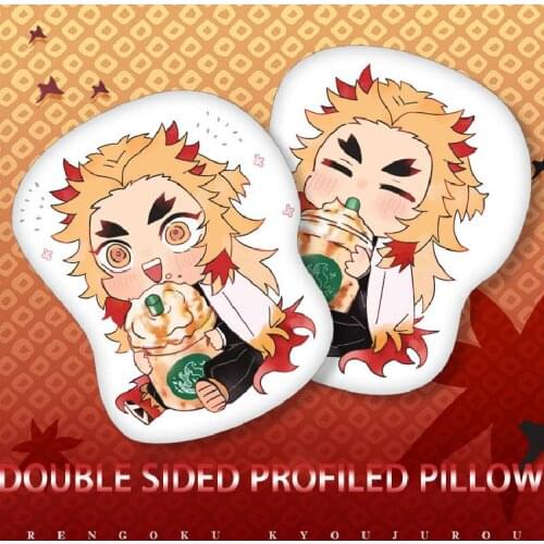 Devils Blade Manga Anime Plushies Pillow Cushion Demon Slayer Kimetsu No Yaiba Rengoku Kyoujurou Double Sided Stuffed Plush Toy