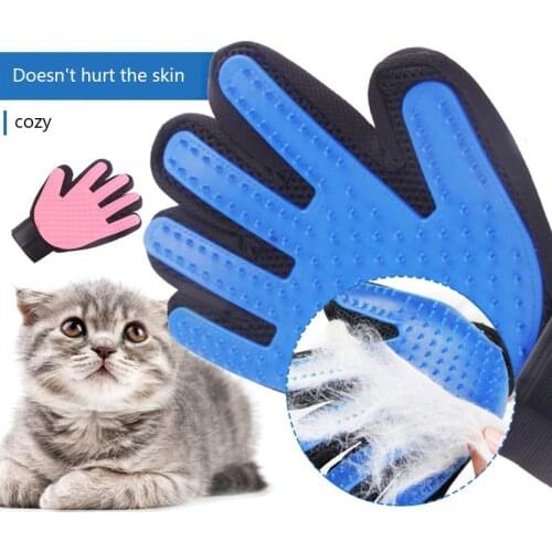 Cat Scratching Gloves Rubber Pet Cleaning Brush Massage Gloves Cat And Dog Bath Supplies