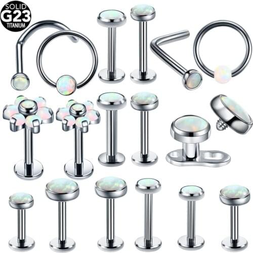 1PC Titanium OP17 Nose Piercings Daith Helix Piercings BCR Earring Cartiliage Tragus Piercings CBR Rings Micro Dermal Jewelry