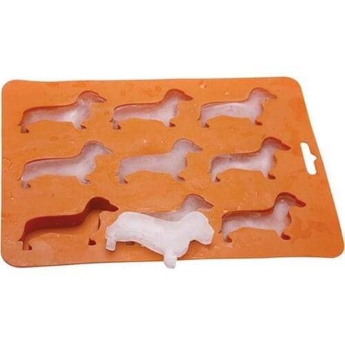 Dachshund Dog Shaped Silicone Ice Cube Molds and Tray