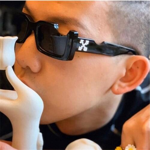 Small Rectangle Sunglasses Women Vintage Designer Green Black Holes Sun Glasses Men 2021 Brand Shades Fashion Square Eyewear