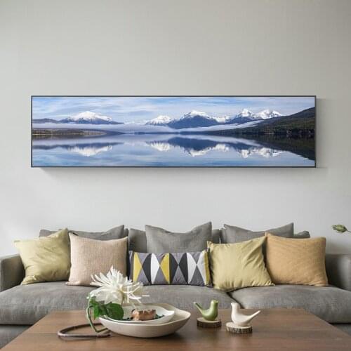 Modern Snow Mountain Lake Forest Wall Art Canvas Painting Nordic Posters And Prints Wall Pictures For Living Room Decor