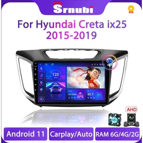 Srnubi Android 10 Car Radio for Hyundai Creta Ix25 2016 2017 2018 2 Din Multimedia Player Navigation GPS Wifi RDS DSP Stereo DVD