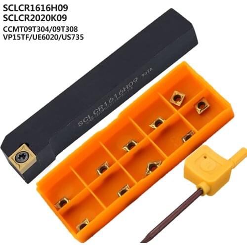 SCLCR SCLCL 1616H09 2020K09 2020K12 CCMT09T304 CCMT09T308 CCMT120404 CCMT120408 Carbide Inserts CNC Lathe turning Tool sets