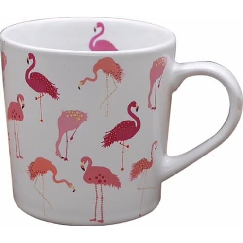 500ml Flamingo Pattern Morning Mug High Quality Big Ceramic Coffe Milk Tea Mugs Gift for Friends