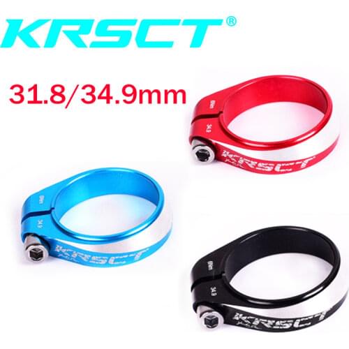 KRSCT Bicycle Seatpost Clamps 31.8/34.9mm Seat tube Clamp Aluminum Alloy Seat Post Ultra-light MTB Road bike Clip accessories