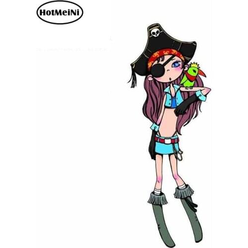 HotMeiNi 13cm x 5.2cm For Pink-Eyed Girl Fine Decal Waterproof 3D Suitable For VAN RV Vinyl Car Sticker Graffiti Sticker