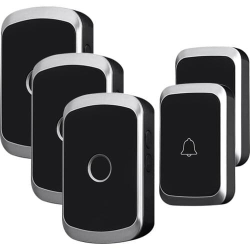 CACAZI Wireless Doorbell Waterproof AC 110-220V Wifi Digital Battery Button 36 Melody 4 Volume Cordless Home Ring Door Bell