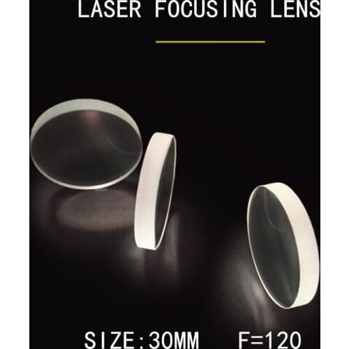 Weimeng Fiber Laser Cutting machine focus lens 10 pcs / bag 30mm F=120 laser lenses JGS1 QUARTZ 1064nm AR Plano-convex shape