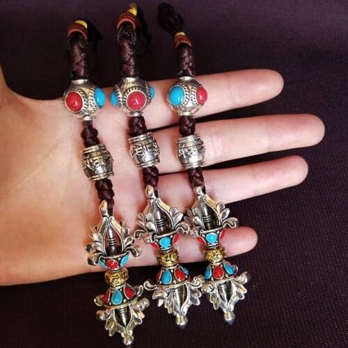 3P Efficacious Amulet Greco-Buddhist pocket travel CAR Auspicious Safety Exorcise evil spirit Vajra Mantra Tibet Buddha Pendant