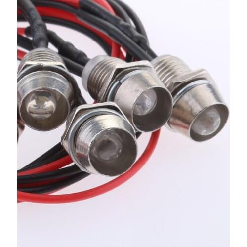 5pcs 12V 1.8W Marine LED Indicator Dashboard Signal Light Lamp Red