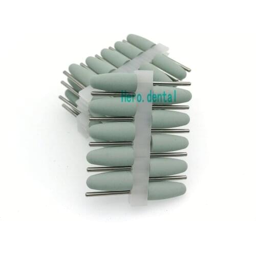 50 pcs silicon Rubber polishers dental polishing Burs Resin Base dental HP Burs 2.35mm light green