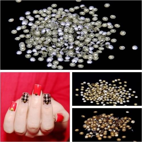 5000pcs 2mm Many Colors Round Studs Metal Nails Art Decoration Metallic Stickers Tools DIY Beauty 3D Crafts Embellishments