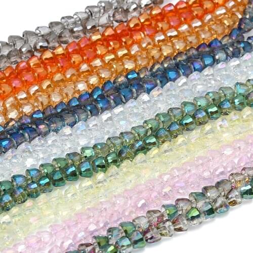MEIBEADS 20Pcs/bag Bells Shape Glass Beads 8*6mm DIY Jewelry Accessories for Making Necklace Bracelet Spacer Bead Findings GS07