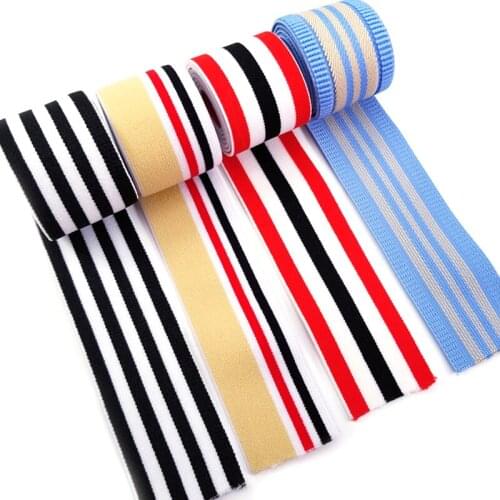 Buulqo hot sale 3m/lot rubber jacquard elastic band double sided shoulder bottom straps for DIY Garment Accessories