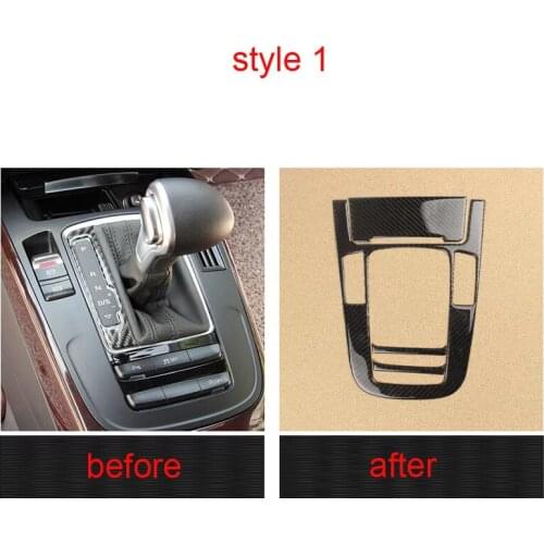 For Audi A4L 2009-2016 Real Carbon Fiber Car Interior Gear Shift Knob Frame Cover Trim Moldings Car Styling Accessories