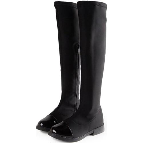 Girls Fashion Boots Autumn Winter 2021 New Childrens Knee Boots with Cotton Warm Kids Shoes Chic All-match Mother Shoes 28-39