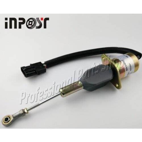 RE53507 12V Fuel Shutoff Solenoid For John Deere 4955 4560 4760 4960 644G ( 3 Terminals )