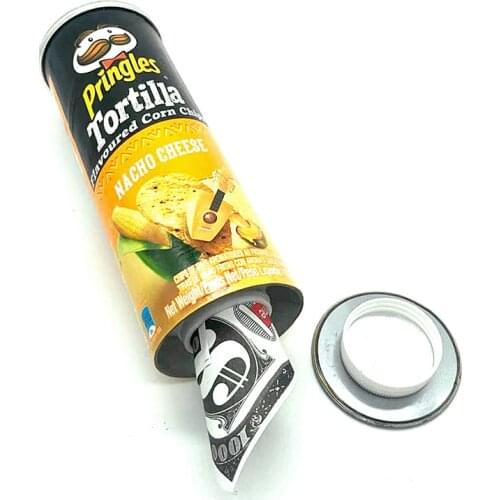 Tortilla Flavored Corn Chips Diversion Safe Stash Box Crisps Hidden Safe with a food grade smell proof bag