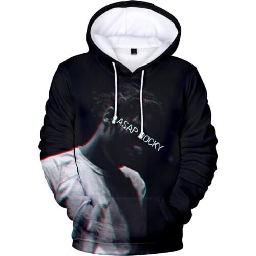 Classic New 3D Mens Hoodies Rapper Singer A$AP ROCKY Sweatshirt in Men/Women Hip Hop Rapper ASAP ROCKY Clothing Clothes Spring