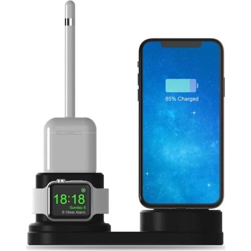 4 in1 Charging Dock Station Holder Stand For iWatch/AirPod /iPhone/Apple Pencial J.28