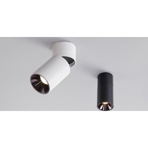 Dimmable LED downlight surface mounted COB LED ceiling spotlight 7W12W15W LED light background wall lighting AC85-265V