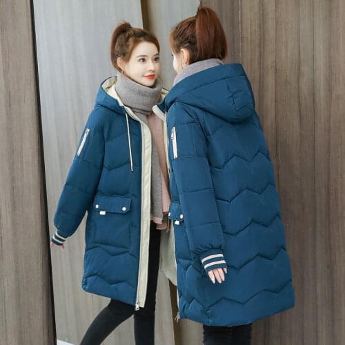 Woman Jacket Parkas Coat Down For Women Winter Loose Temperament Long Cotton Coat Cotton Coat Jacket Women Veste Femme