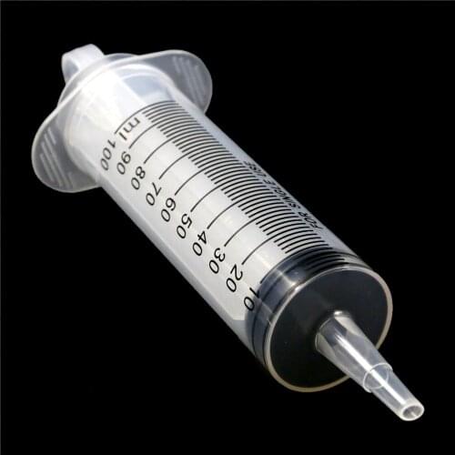 1pcs 100ml Reusable Big Large Hydroponics Plastic Nutrient Sterile Health Measuring Syringe Tools High Quality