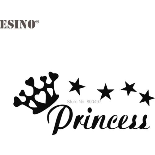 10 x New Lovely Princess Crown Car Creative Accessory Decal Cartoon Car Reflective Sticker Body Decal Creative Pattern Vinyl