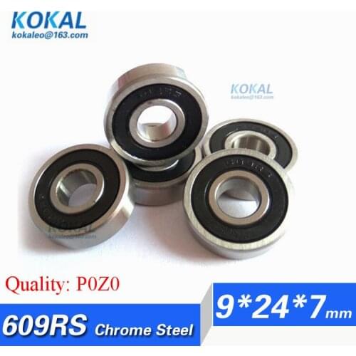 [CM609RS-P0]Free Shipping 10pcs chrome steel deep groove ball bearing 609RS 609-2RS 609RZ 80019 9*24*7mm bicycle diy bearing