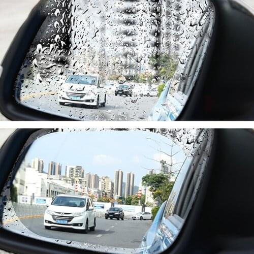 2Pcs Car Rear Mirror Protective Film Anti Fog Window Clear Rainproof Rear View Mirror Protective Soft Film Auto Accessories