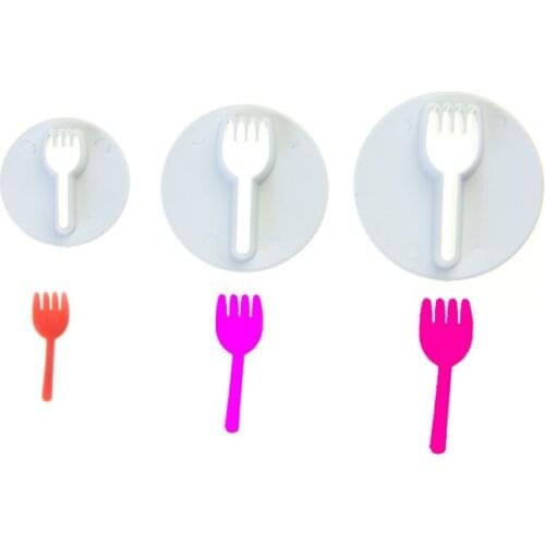 3pcs fork Fondant Cake Decorating Sugar Craft Plunger Cutter Flower Mold cookie cutters Biscuit Cake