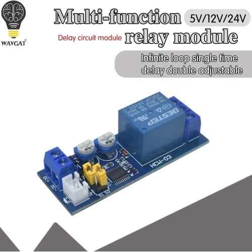 5V 12V 24V Infinite loop / single / delay double adjustable / multi-function relay module / delay circuit module