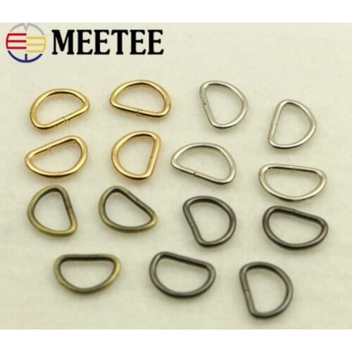 50/100pcs 13mm D Ring Buckles Metal for Bag Strap Opening Dog Collar Webbing Clasp Loops Hooks DIY Hardware Accessories