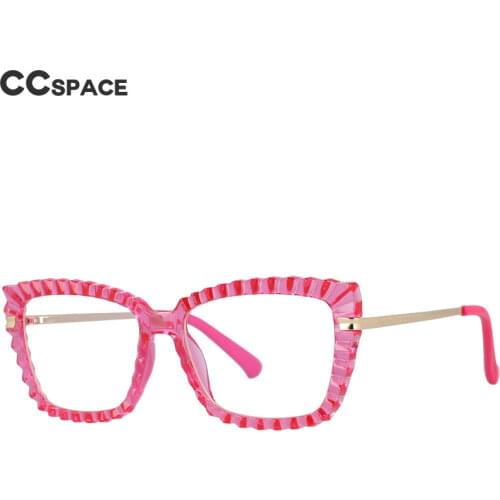 53014 TR90 Cat Eye Women Anti Blue Light Optical Glasses Frames Crystal Cutting Spring Leg Fashion Computer Eyeglasses