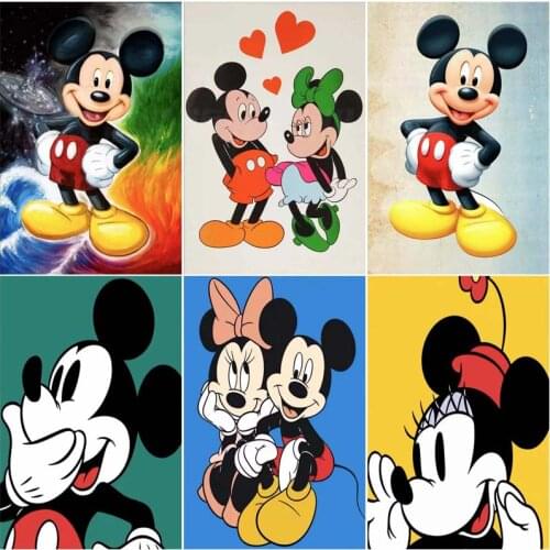Disney Minnie Mickey Donald Duck Duck Goofy 5D Diamond Painting Full Square/Round Diamond Mosaic Home Decoration Gift