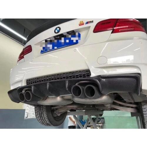 Car Styling Carbon Fiber Rear Bumper Lip Spoiler Diffuser for BMW E92 Coupe E93 Convertible M3 2008 - 2013 Non 4 Door