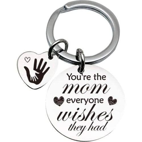 Mother Key Chain Mothers Day Keychain Best Mom Birthday Gifts from Son Daughter Husband You're The Mom Everyone Wishes They had
