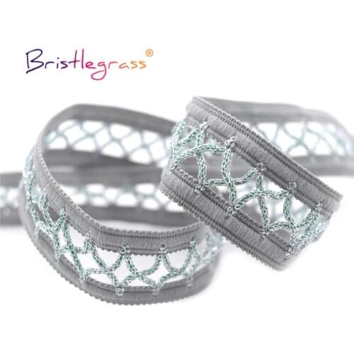 BRISTLEGRASS 1 Yard 1" 24mm Glitter Yarn Braided Crochet Lace Trim Macrame Patchwork Ribbon Pillow Headband Costume Sewing Craft