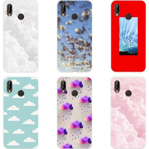 90H clouds on blue sky Soft Silicone Tpu Cover Case for huawei Nova 3 3i p smart