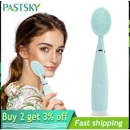 Electric Facial Cleansing Brush Waterproof Silicone Portable Handheld Mini Pore Deep Clean Machine Washing Face Skin Care Tool