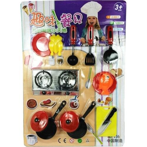 Hognsign Funny Simulated Kitchens Utensils And Plastic Kitchen Toy Set Ware House Educational Children Toys Teaching Aids 2021