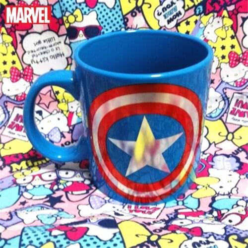 Marvel Avengers Superhero Captain America Shield Ceramic Cup Home Office Large Capacity Coffee Cup Milk Cup