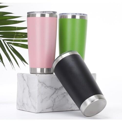 20oz stainless steel car mug outdoor vacuum insulation mug spray insulation cold ice tyrant mug beer cup Super insulation hot