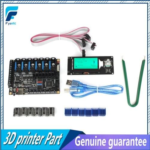 3D Printer Motherboard FYSETC F6 V1.3 Board + MINI12864 LCD Display mini 12864 Screen + 6 PCS LV8729 Stepper Motor Driver
