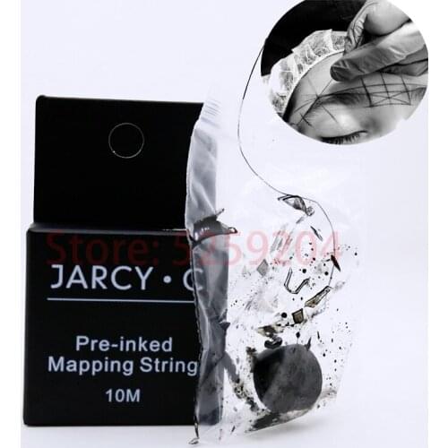 New 10m Microblading MAPPING STRING Pre-Inked Eyebrow Marker Thread Tattoo Brows Point Pre Inked Tattoo PMU String for Mapping