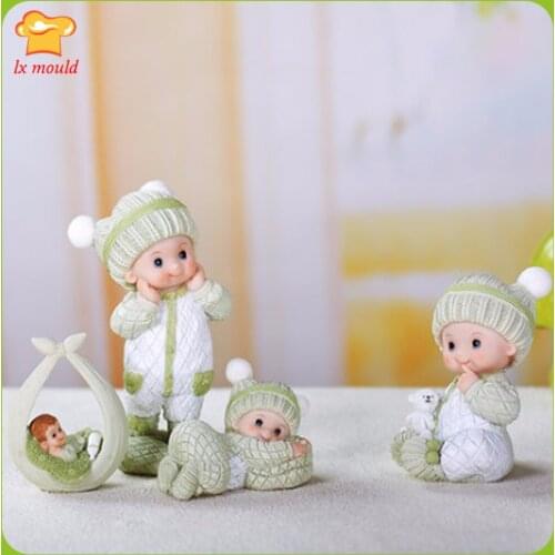LXYY new cartoon lovely green decorative doll dolls creative wedding soap mold doll silicone mold