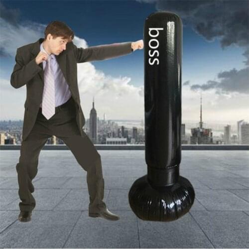 Fitness Inflatable Boxing Column Inflatable Tumbler Punching Bag For Adult Children Standing Bag Outdoor Games EU Free Shipping
