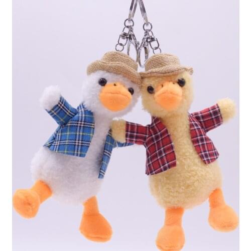 New Cute Stylish soft Creative Popular cheering duck baby bed pendant bag ornaments Boutique Keychain birthday couple gift