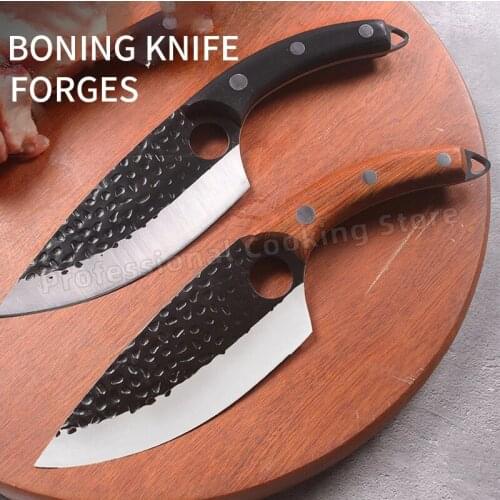 Hand-forged stainless steel boning knife Outdoor camping knife Meat cleaver Slicing knife Cooking chopper